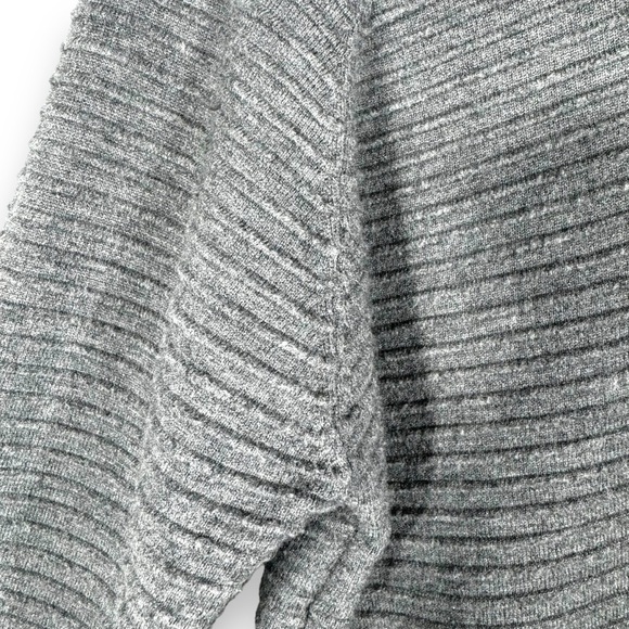 4 for $40 SALE!M Made In Italy Double V Neck Ribbed Sweater, Anthracite Grey, S - Picture 7 of 10